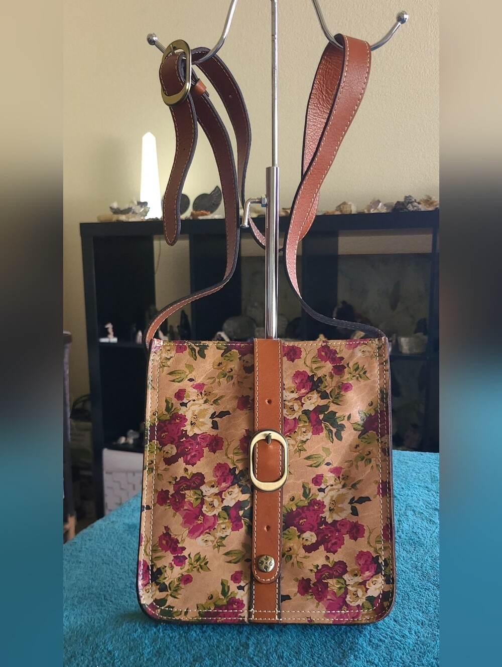 Patricia Nash Venezia Floral Leather Crossbody